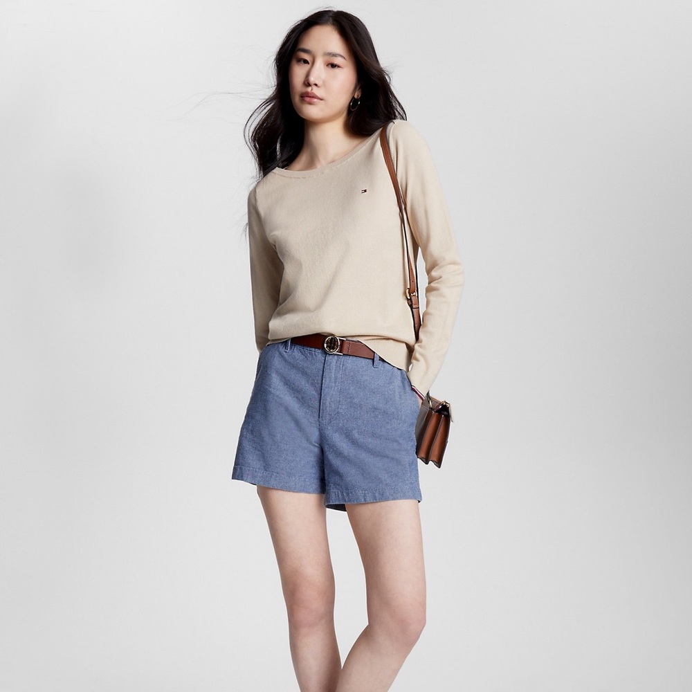 INC linen blue shorts